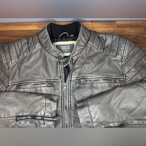BKE Athletic Fit Men’s Motorcycle Bomber  Jacket, Medium